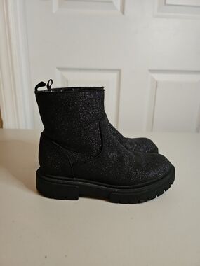 Art Class Target Sparkly Black Combat Boots Size Girls 13